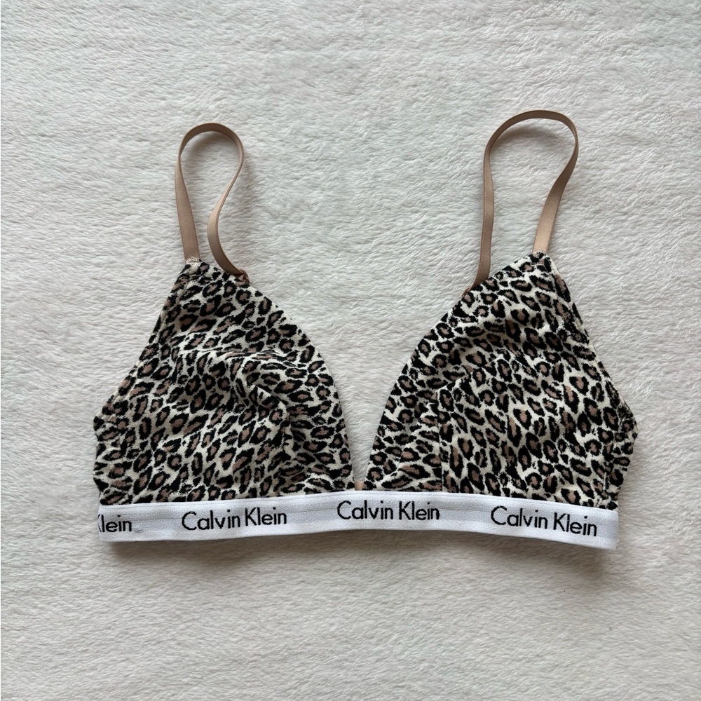 Calvin Klein Beige and Black Bralette